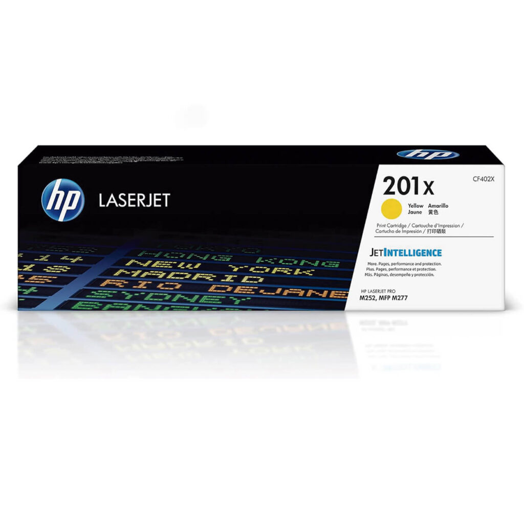 CARTUCHO DE TONER HP 201X AMARILLO CF402X ORIGINAL