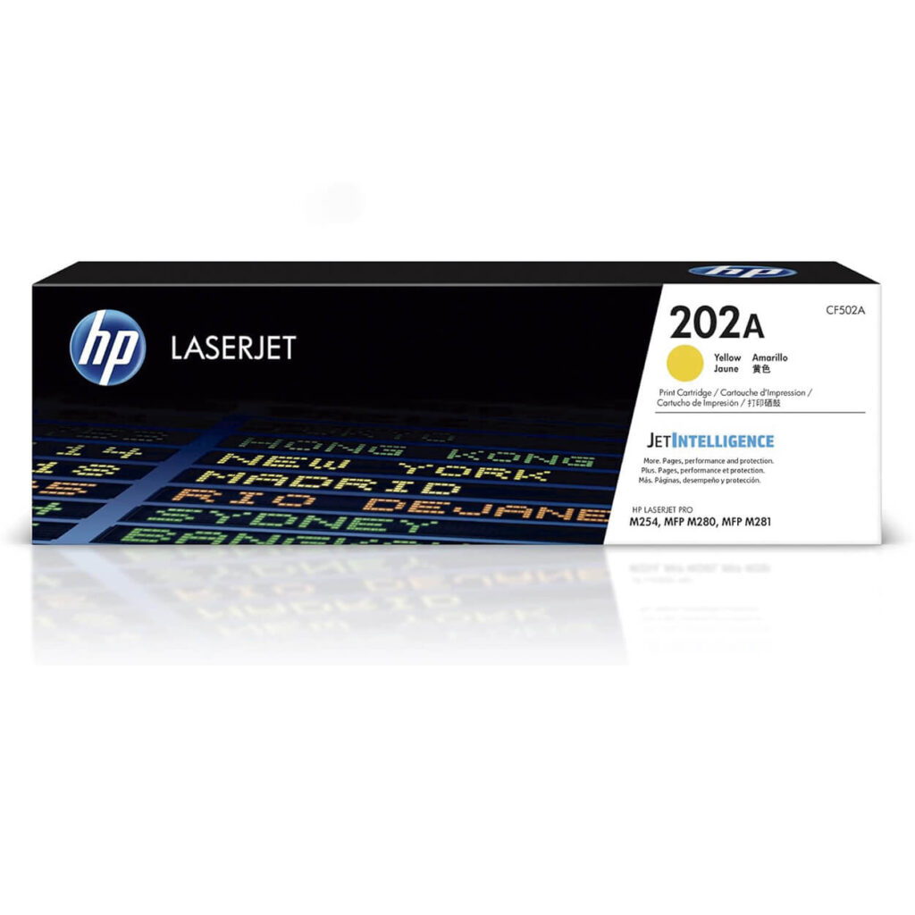 CARTUCHO DE TONER HP 202A AMARILLO CF502A ORIGINAL