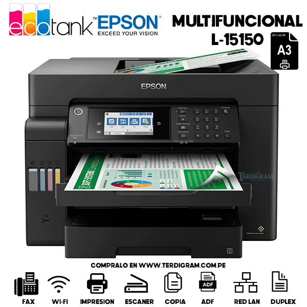 Impresora A3 Epson L15150 Multifuncional EcoTank | Terdigram