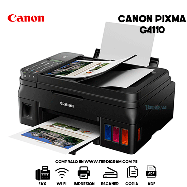 Impresora Canon Pixma G4110 Multifuncional WI-FI