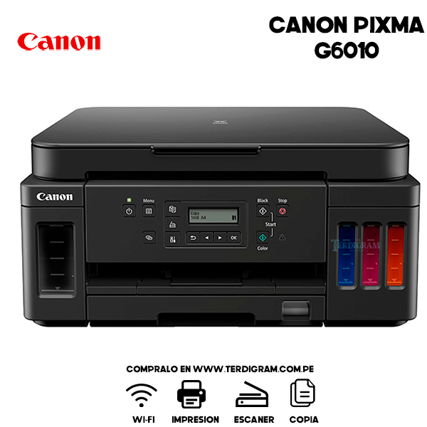 Impresora Canon Pixma G6010 Wi-fi Multifuncional
