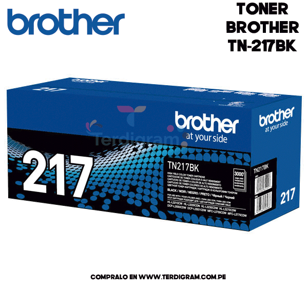 TONER BROTHER TN-217BK ORIGINAL PARA l3270cdw, l3551cdw, l3750cdw
