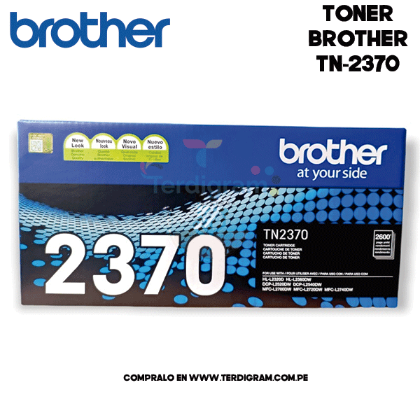 TONER BROTHER TN-2370 ORIGINAL PARA HL-L2320, L2360, MFC-L2740, L2720, L2700, DCP-L2520, L2540