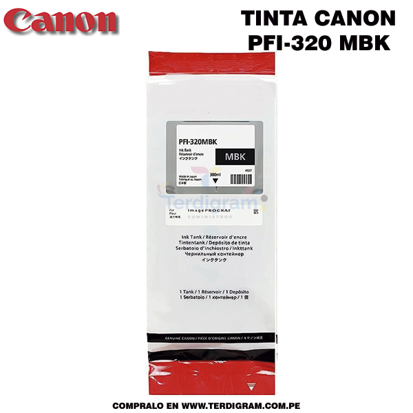 Cartucho Canon PFI-320 MBK Matte Black