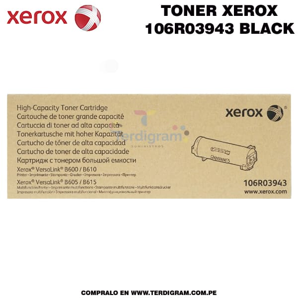 Toner Xerox 106R03943 Black Original