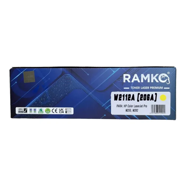 TONER 206A AMARILLO COMPATIBLE 1,250 PG CON CHIP